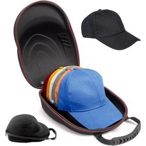 Hard Hat Case for Baseball Caps,Hat Carrier Travel Case with Black Baseball Cap